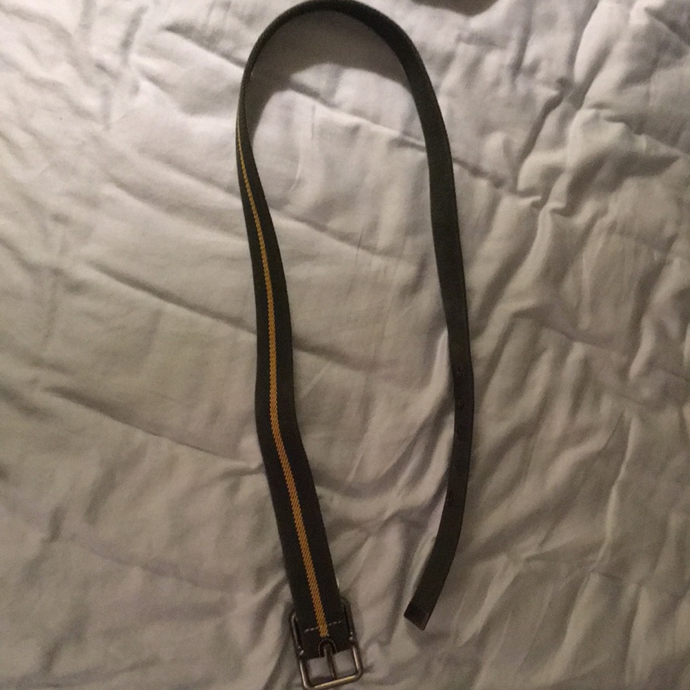 Men’s Green and Yellow Cloth Belt NWT